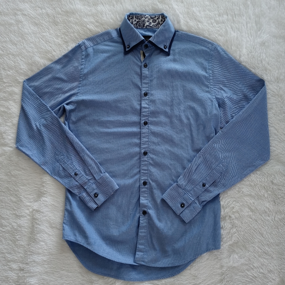 Zara Man Slim Fit Dress Shirt Size Small B…